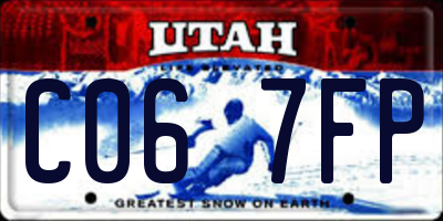 UT license plate C067FP