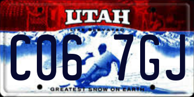 UT license plate C067GJ