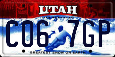 UT license plate C067GP