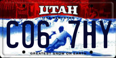 UT license plate C067HY