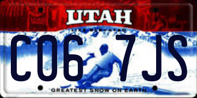 UT license plate C067JS