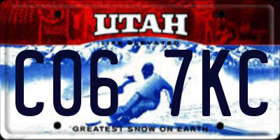UT license plate C067KC