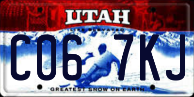 UT license plate C067KJ