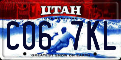 UT license plate C067KL