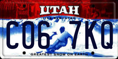 UT license plate C067KQ