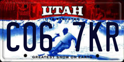 UT license plate C067KR