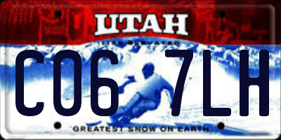 UT license plate C067LH