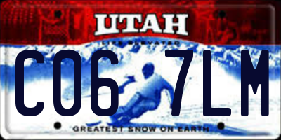 UT license plate C067LM