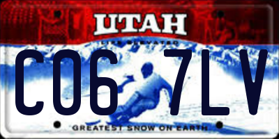 UT license plate C067LV