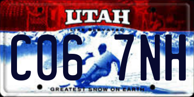 UT license plate C067NH