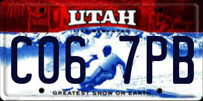 UT license plate C067PB