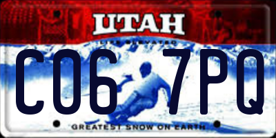 UT license plate C067PQ