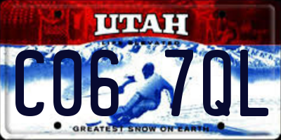 UT license plate C067QL