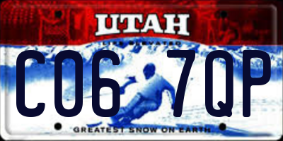 UT license plate C067QP