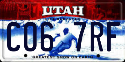 UT license plate C067RF