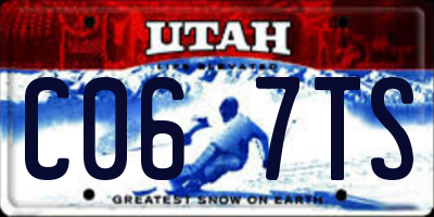 UT license plate C067TS
