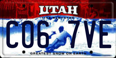 UT license plate C067VE