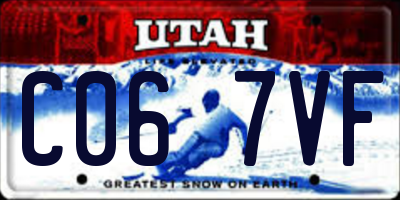 UT license plate C067VF
