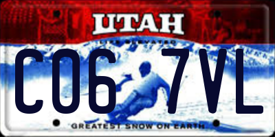 UT license plate C067VL