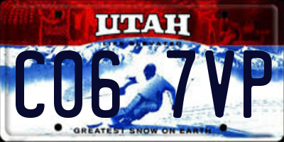 UT license plate C067VP