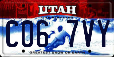 UT license plate C067VY