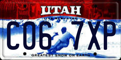 UT license plate C067XP