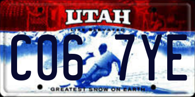 UT license plate C067YE