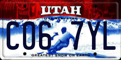 UT license plate C067YL