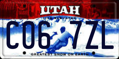 UT license plate C067ZL