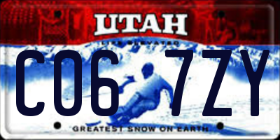 UT license plate C067ZY