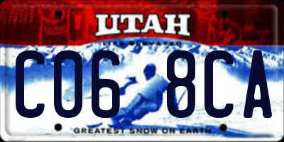 UT license plate C068CA