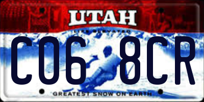 UT license plate C068CR