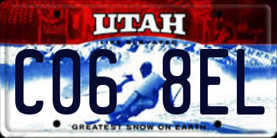 UT license plate C068EL