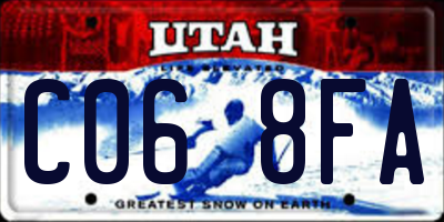UT license plate C068FA