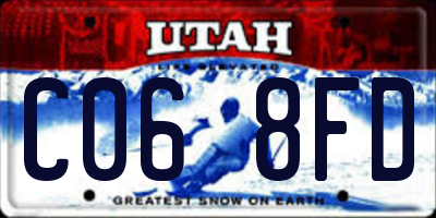 UT license plate C068FD