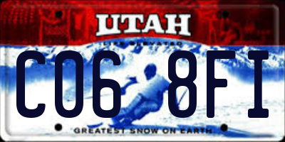 UT license plate C068FI