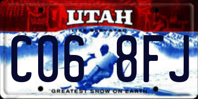 UT license plate C068FJ