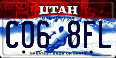 UT license plate C068FL