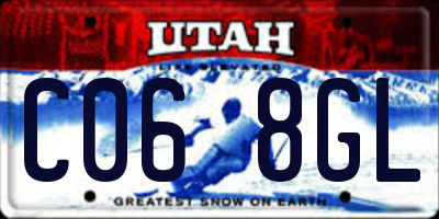 UT license plate C068GL