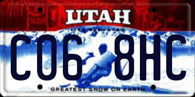 UT license plate C068HC