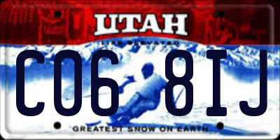 UT license plate C068IJ
