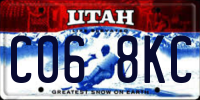 UT license plate C068KC
