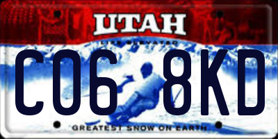 UT license plate C068KD