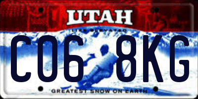 UT license plate C068KG