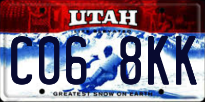 UT license plate C068KK
