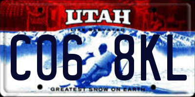 UT license plate C068KL