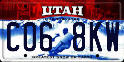 UT license plate C068KW