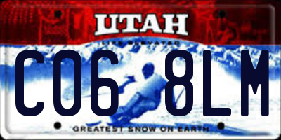UT license plate C068LM