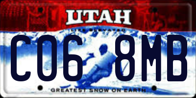 UT license plate C068MB