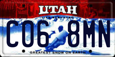 UT license plate C068MN